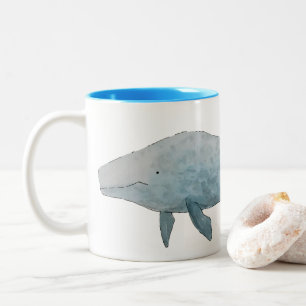 Caneca De Café Em Dois Tons Baleia Azul de Mamíferos Marinhos