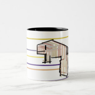 Caneca De Café Em Dois Tons Baleia beluga alegria de verão