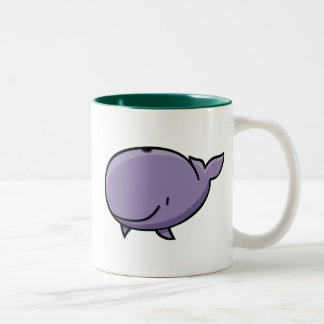 Caneca De Café Em Dois Tons Baleia dos desenhos animados