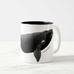 Caneca De Café Em Dois Tons Baleia franca do Atlântico Norte Eubalaena glacial