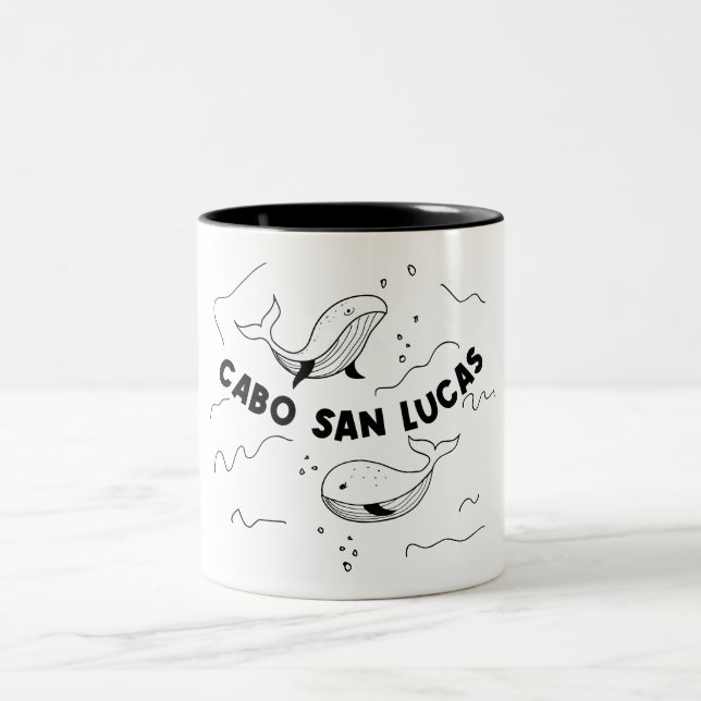 Caneca De Café Em Dois Tons Baleias Cabo San Lucas México (Centro)