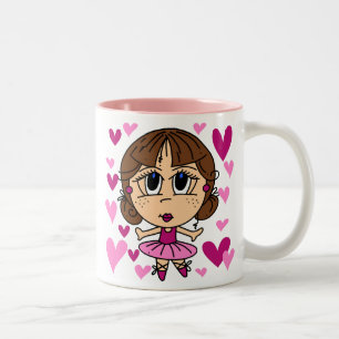 Caneca De Café Em Dois Tons Ballerina Girl
