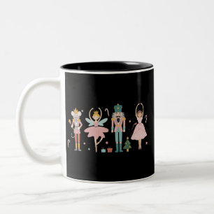 Caneca De Café Em Dois Tons Ballet de Natal Quebra-Nozes Festa de Natal Adoráv