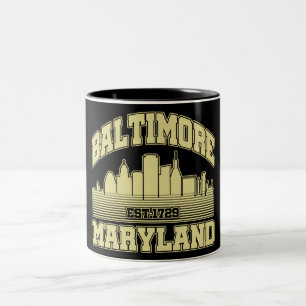 Caneca De Café Em Dois Tons Baltimore, Maryland
