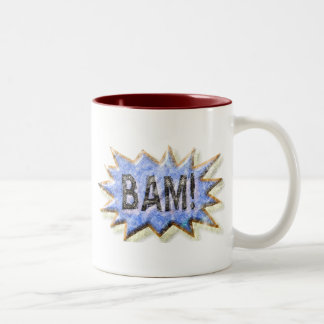 Caneca De Café Em Dois Tons BAM! Avental afligido de Emeril do olhar
