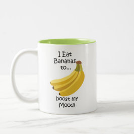 Caneca De Café Em Dois Tons Banana Fruit Boost My Mood Funny