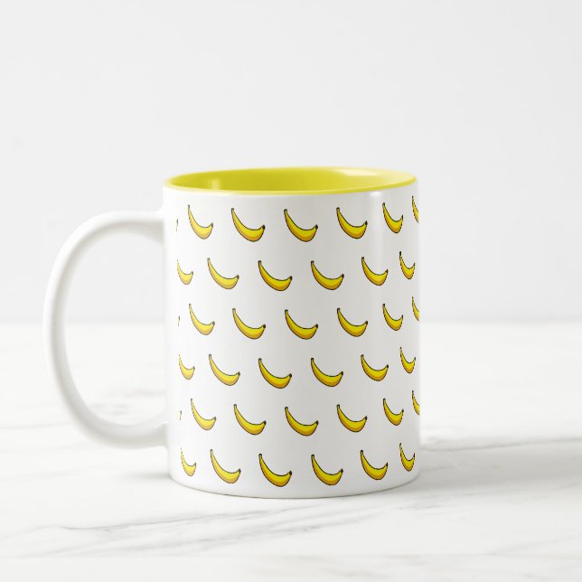 Caneca De Café Em Dois Tons Bananas (Esquerda)