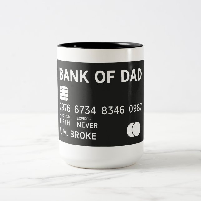 Caneca De Café Em Dois Tons Banco Divertido do Papai (Centro)