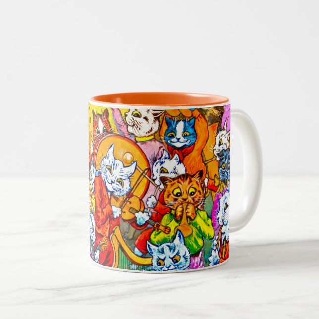 Caneca De Café Em Dois Tons Banda Musical de Cat (Frente Esquerda)