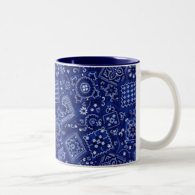 Caneca De Café Em Dois Tons Bandana azul (Direita)