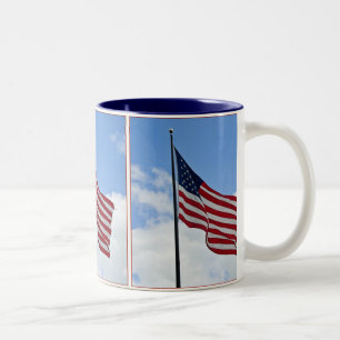 Caneca De Café Em Dois Tons Bandeira Americana