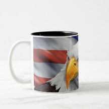 Bandeira Americana Bald Eagle Coffee Mug