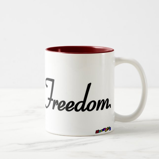 Caneca De Café Em Dois Tons Bandeira Americana - Liberdade! -desfiado (Direita)