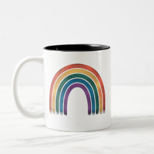 Caneca De Café Em Dois Tons Bandeira Arco-Íris LGBTQ Orgulho Gay Conscientizaç
