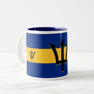 Caneca De Café Em Dois Tons Bandeira Barbados
