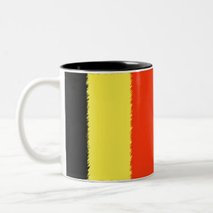 Caneca De Café Em Dois Tons Bandeira belga