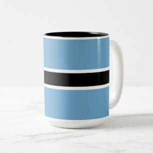 Caneca De Café Em Dois Tons Bandeira Botsuanesa (Botsuana)