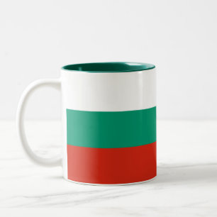 Caneca De Café Em Dois Tons Bandeira Búlgara Patriótica