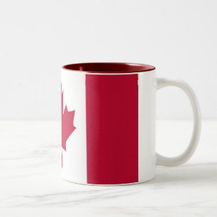 Caneca De Café Em Dois Tons Bandeira Canadense