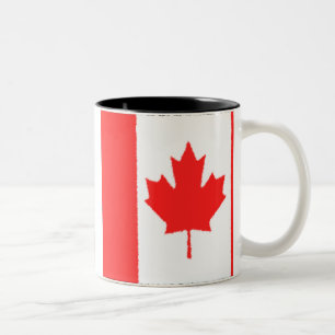 Caneca De Café Em Dois Tons Bandeira canadense