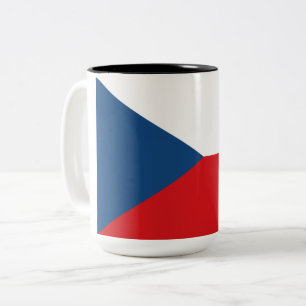 Caneca De Café Em Dois Tons Bandeira Checa