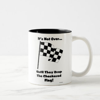 Caneca De Café Em Dois Tons bandeira checkered
