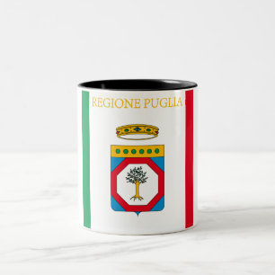 Caneca De Café Em Dois Tons Bandeira da Apúlia (Itália)