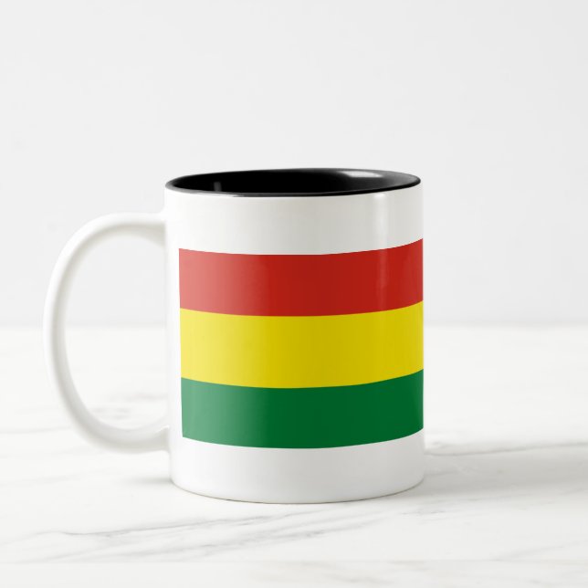 Caneca De Café Em Dois Tons Bandeira da Bolívia (Esquerda)