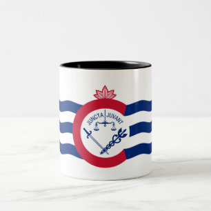 Caneca De Café Em Dois Tons Bandeira da cidade de Cincinnati
