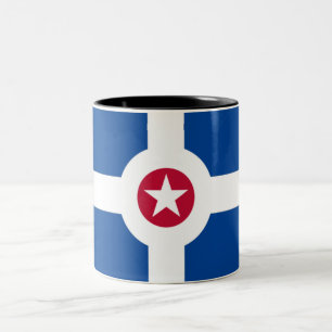 Caneca De Café Em Dois Tons Bandeira da cidade de Indianápolis