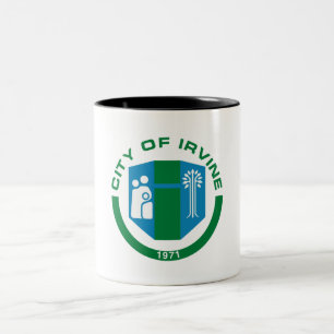 Caneca De Café Em Dois Tons Bandeira da cidade de Irvine
