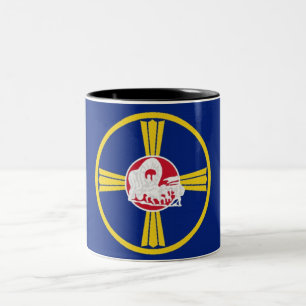 Caneca De Café Em Dois Tons Bandeira da cidade de Omaha