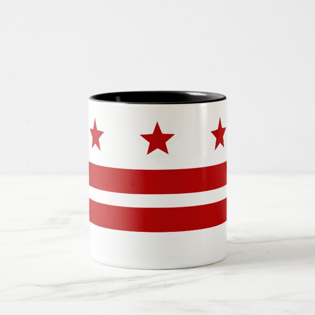 Caneca De Café Em Dois Tons Bandeira da cidade de Washington D.C. (Centro)