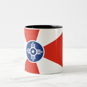 Caneca De Café Em Dois Tons Bandeira da cidade de Wichita