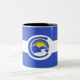 Caneca De Café Em Dois Tons Bandeira da Cidade do Centenário (Colorado)