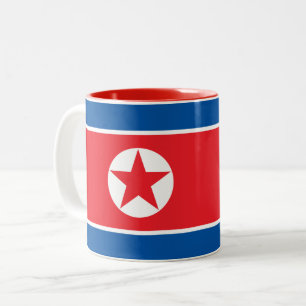 Caneca De Café Em Dois Tons Bandeira da Coreia do Norte
