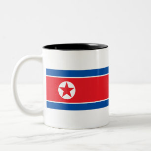 Caneca De Café Em Dois Tons Bandeira da Coreia do Norte