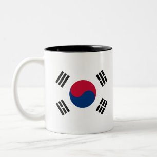 Caneca De Café Em Dois Tons Bandeira da Coreia do Sul