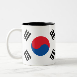 Caneca De Café Em Dois Tons Bandeira da Coreia do Sul