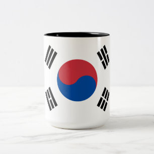 Caneca De Café Em Dois Tons Bandeira da Coreia do Sul (ROK)