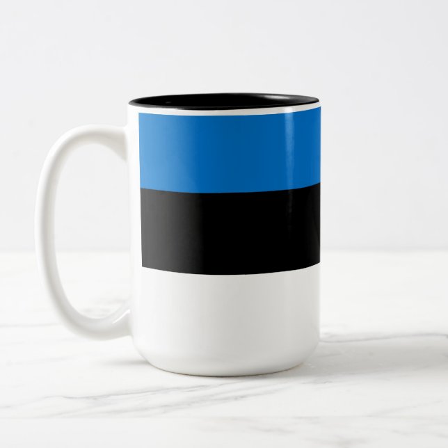 Caneca De Café Em Dois Tons Bandeira da Estônia (Esquerda)