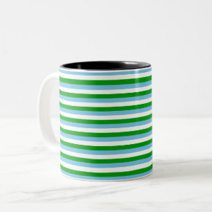 Caneca De Café Em Dois Tons Bandeira da Guatemala listra as linhas verdes do s