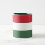 Caneca De Café Em Dois Tons Bandeira da Hungria<br><div class="desc">Bandeira patriótica da Hungria.</div>