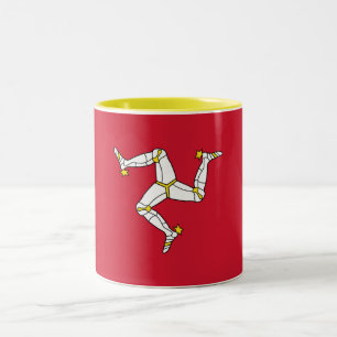 Caneca De Café Em Dois Tons Bandeira da Ilha de Man