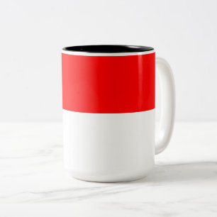 Caneca De Café Em Dois Tons Bandeira da Indonésia (Indonésia)