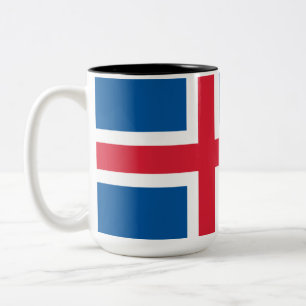 Caneca De Café Em Dois Tons Bandeira da Islândia