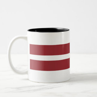 Caneca De Café Em Dois Tons Bandeira da Letónia