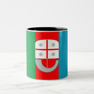 Caneca De Café Em Dois Tons Bandeira da Ligúria (Itália)