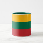 Caneca De Café Em Dois Tons Bandeira da Lituânia<br><div class="desc">Bandeira patriótica da Lituânia.</div>