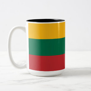Caneca De Café Em Dois Tons Bandeira da Lituânia